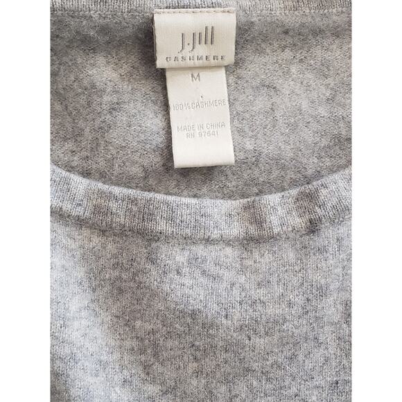 J Jill Cashmere Gray Long Sleeved Sweater Shirt - Size Small - Picture 5 of 7